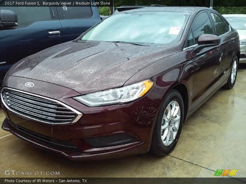 Burgundy Velvet / Medium Light Stone 2017 Ford Fusion S
