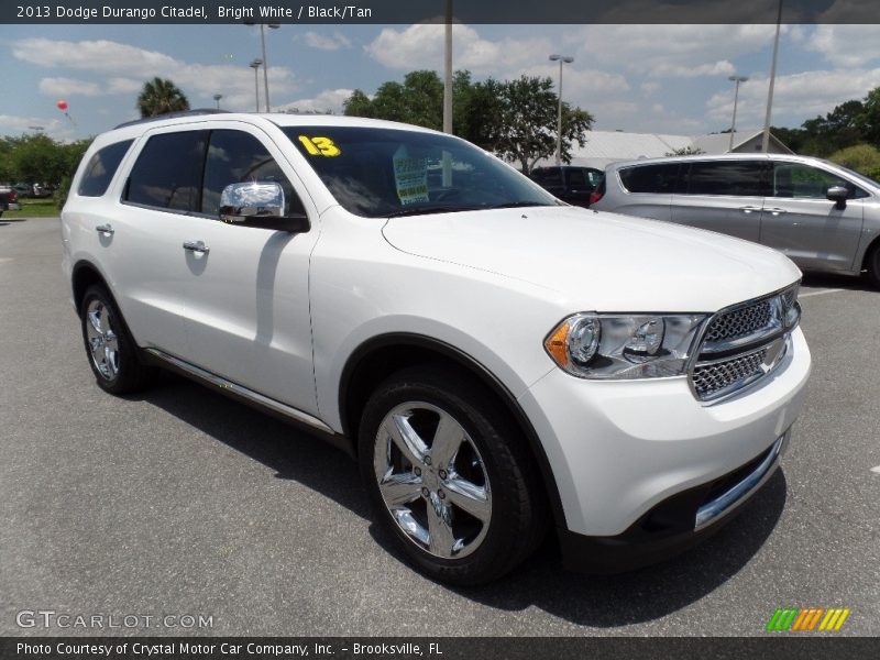 Bright White / Black/Tan 2013 Dodge Durango Citadel