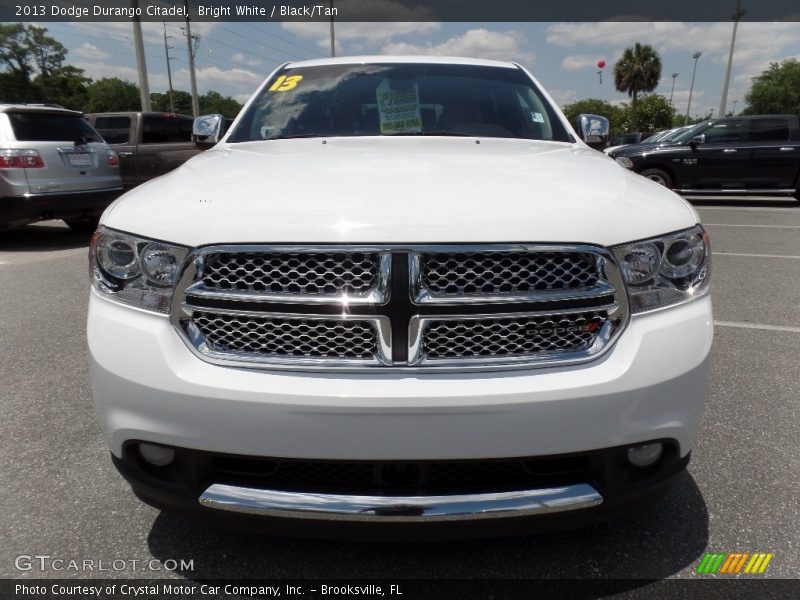 Bright White / Black/Tan 2013 Dodge Durango Citadel
