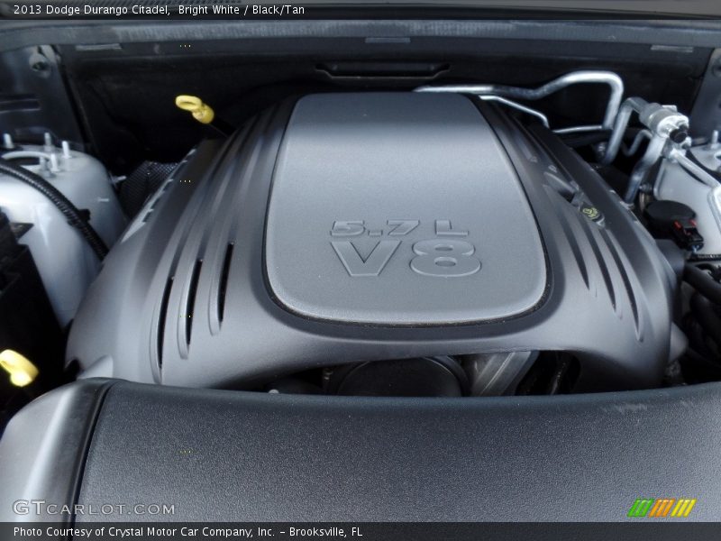 Bright White / Black/Tan 2013 Dodge Durango Citadel