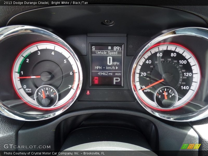 Bright White / Black/Tan 2013 Dodge Durango Citadel