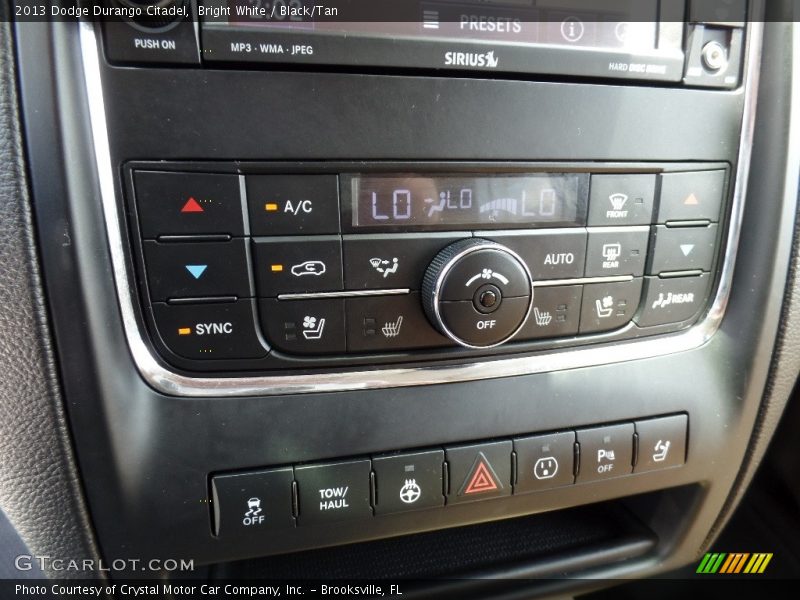 Bright White / Black/Tan 2013 Dodge Durango Citadel
