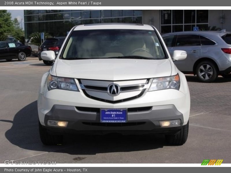 Aspen White Pearl / Taupe 2008 Acura MDX Technology
