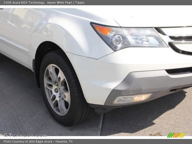 Aspen White Pearl / Taupe 2008 Acura MDX Technology