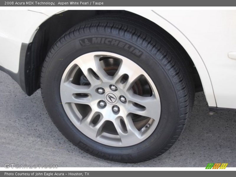 Aspen White Pearl / Taupe 2008 Acura MDX Technology
