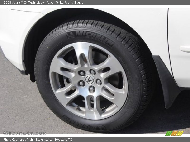 Aspen White Pearl / Taupe 2008 Acura MDX Technology