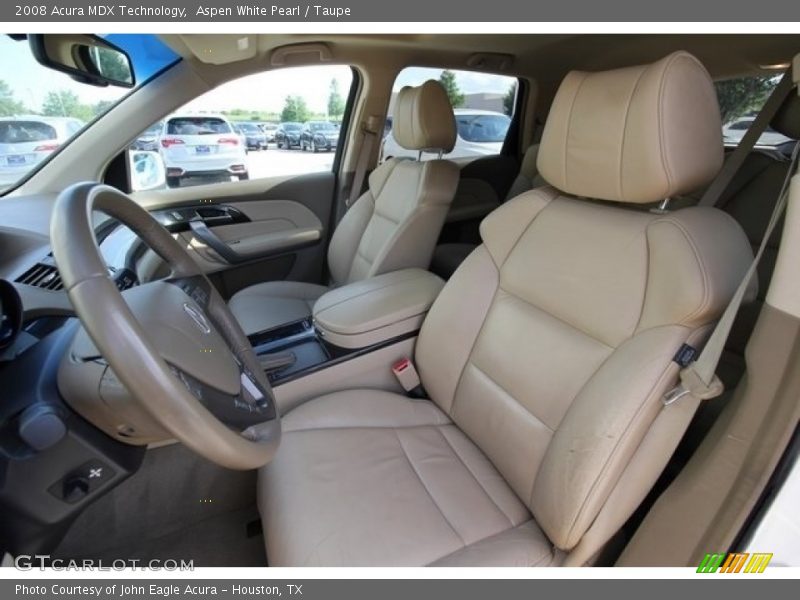 Aspen White Pearl / Taupe 2008 Acura MDX Technology