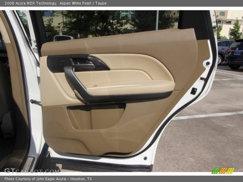 Aspen White Pearl / Taupe 2008 Acura MDX Technology