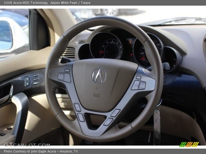 Aspen White Pearl / Taupe 2008 Acura MDX Technology
