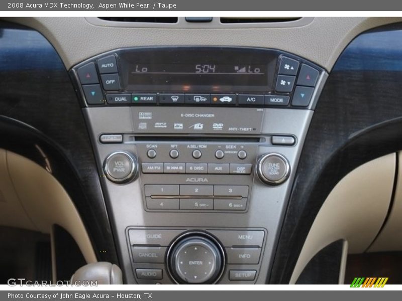 Aspen White Pearl / Taupe 2008 Acura MDX Technology