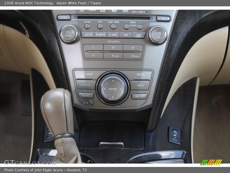 Aspen White Pearl / Taupe 2008 Acura MDX Technology