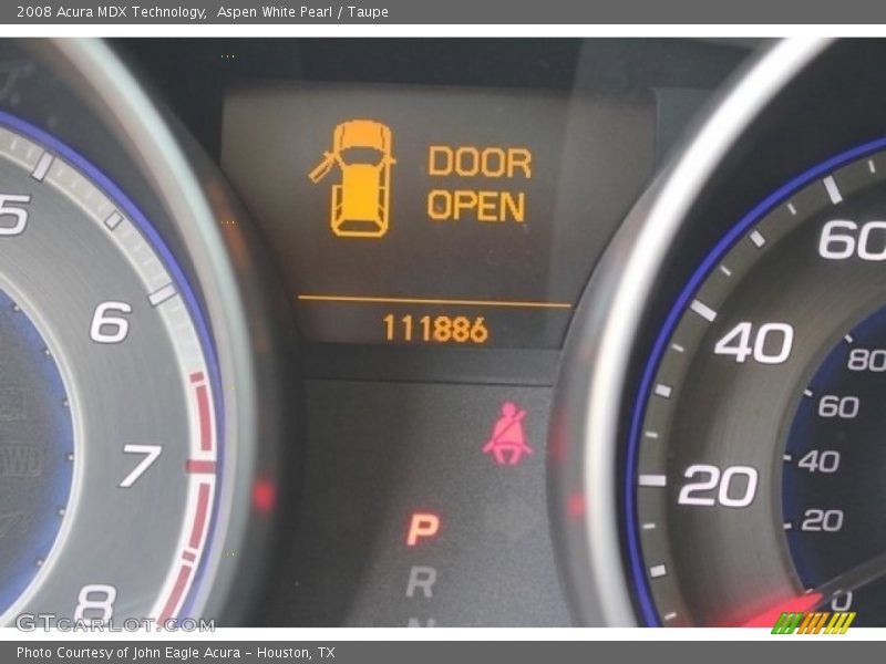Aspen White Pearl / Taupe 2008 Acura MDX Technology