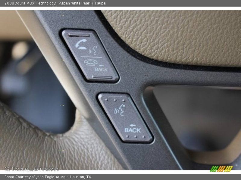 Aspen White Pearl / Taupe 2008 Acura MDX Technology