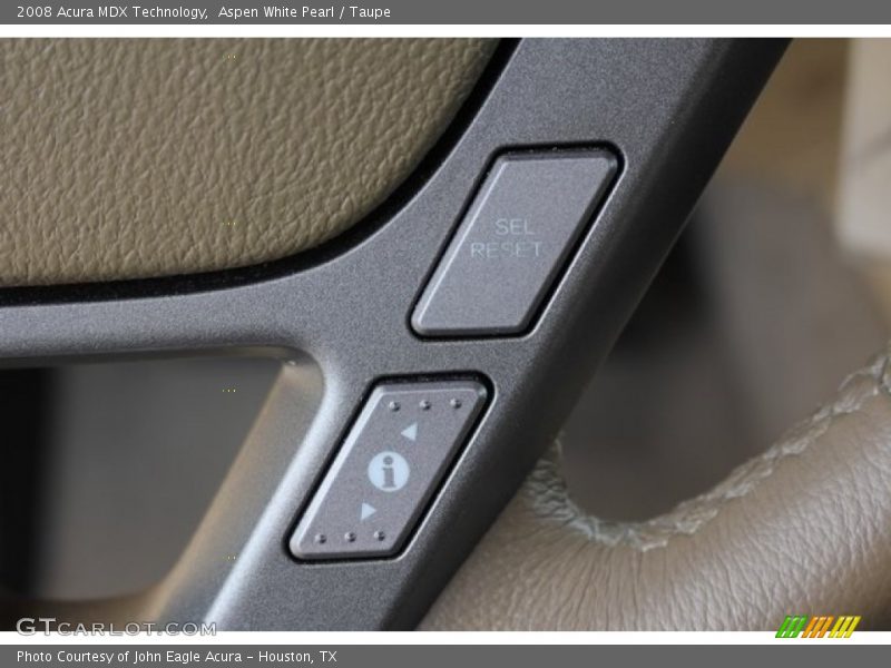 Aspen White Pearl / Taupe 2008 Acura MDX Technology