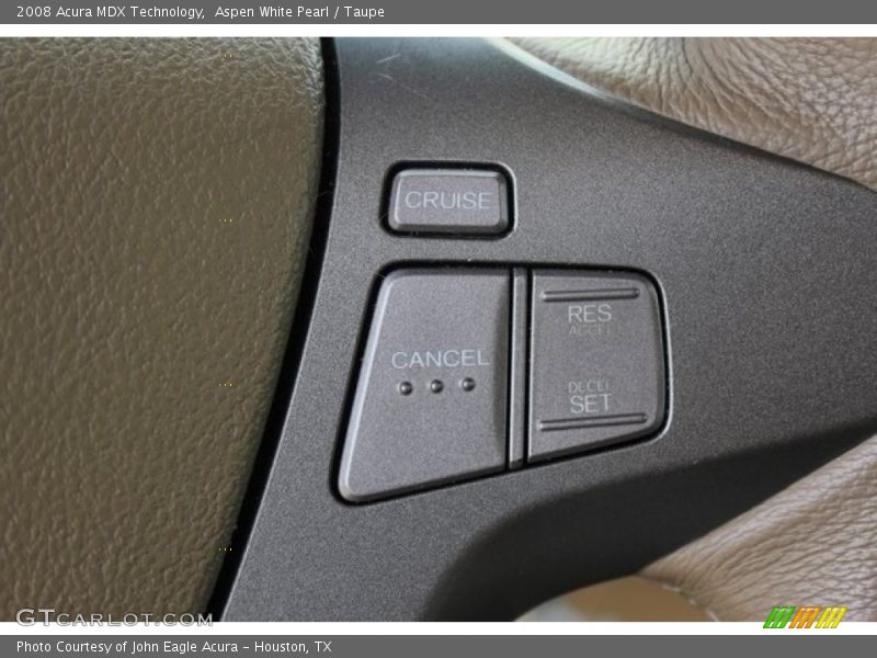 Aspen White Pearl / Taupe 2008 Acura MDX Technology