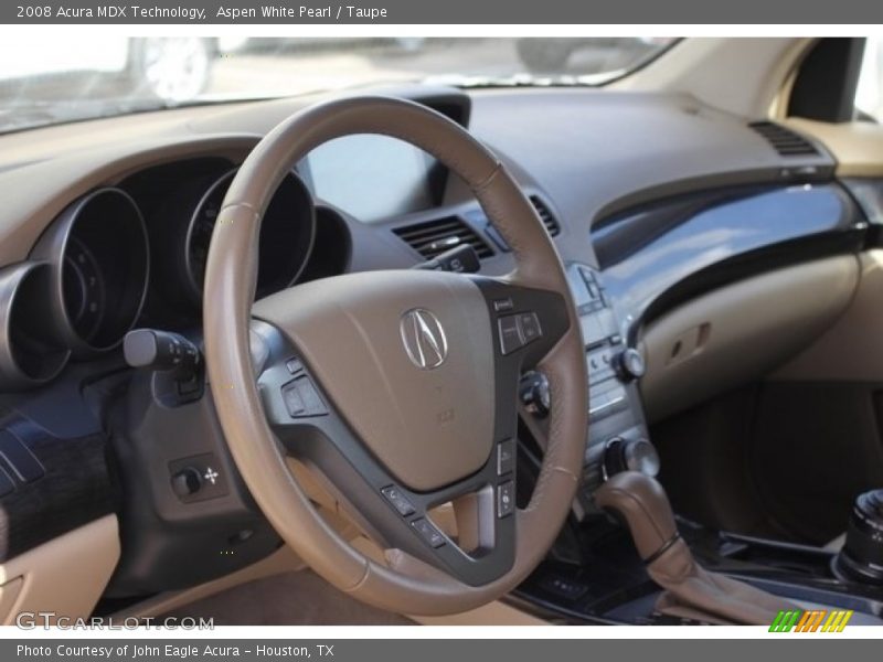 Aspen White Pearl / Taupe 2008 Acura MDX Technology