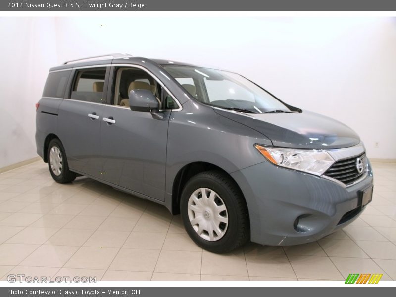 Twilight Gray / Beige 2012 Nissan Quest 3.5 S
