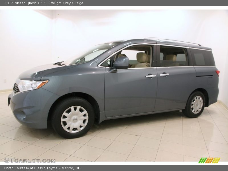 Twilight Gray / Beige 2012 Nissan Quest 3.5 S