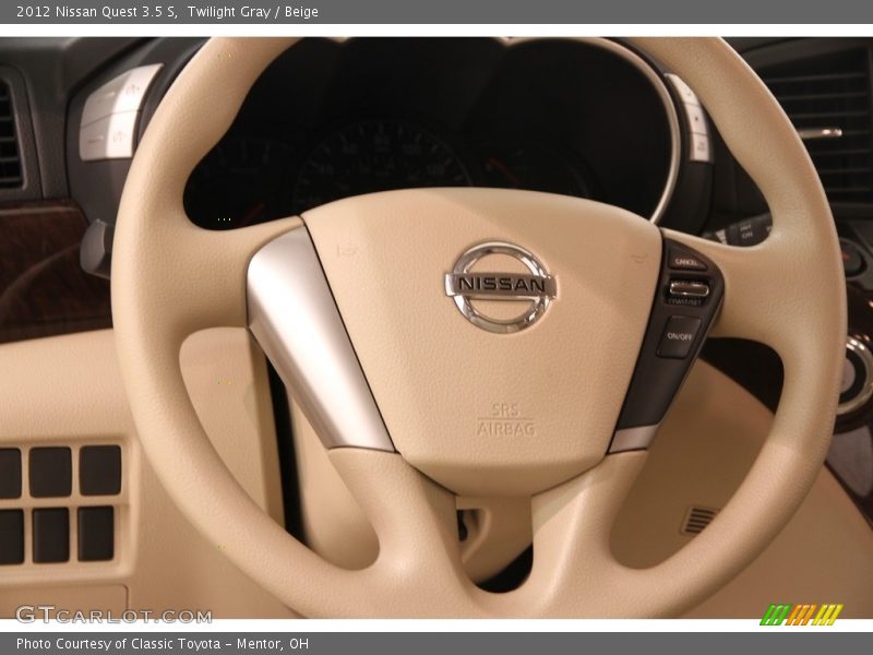 Twilight Gray / Beige 2012 Nissan Quest 3.5 S