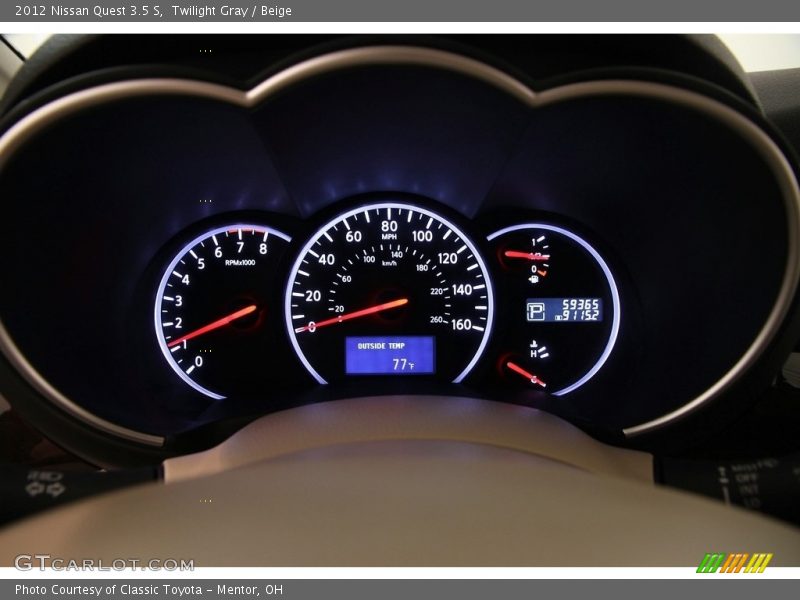 Twilight Gray / Beige 2012 Nissan Quest 3.5 S