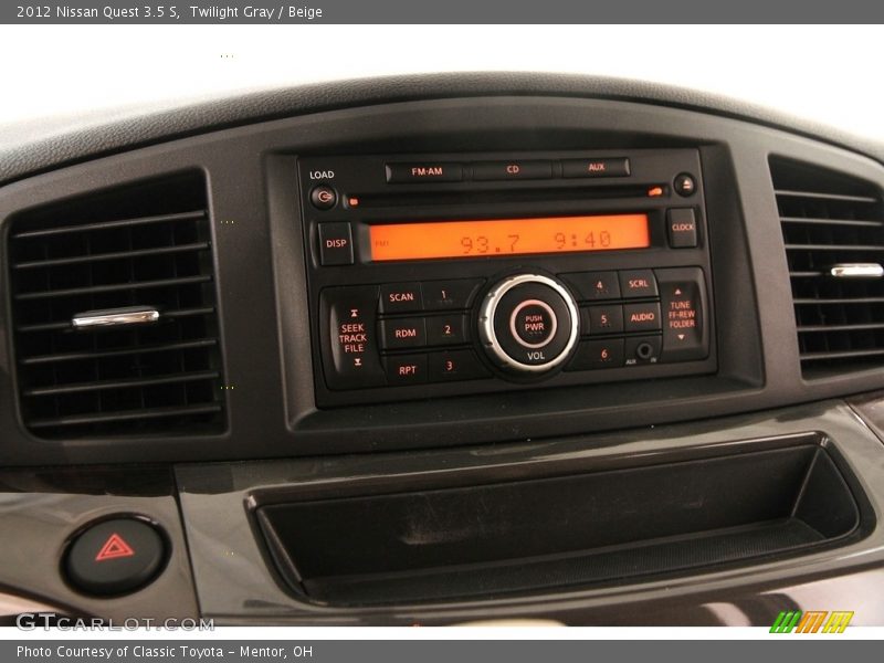 Twilight Gray / Beige 2012 Nissan Quest 3.5 S