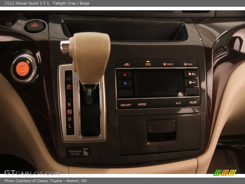 Twilight Gray / Beige 2012 Nissan Quest 3.5 S
