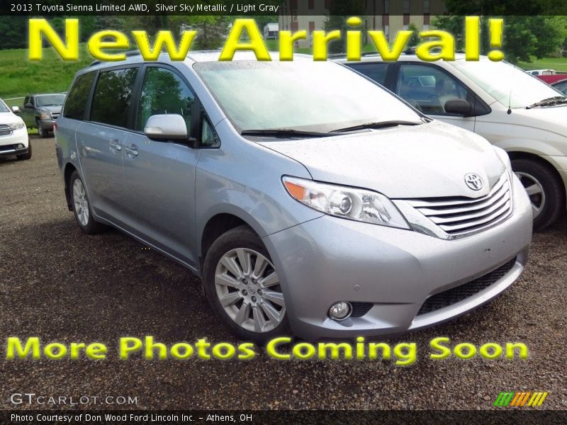 Silver Sky Metallic / Light Gray 2013 Toyota Sienna Limited AWD