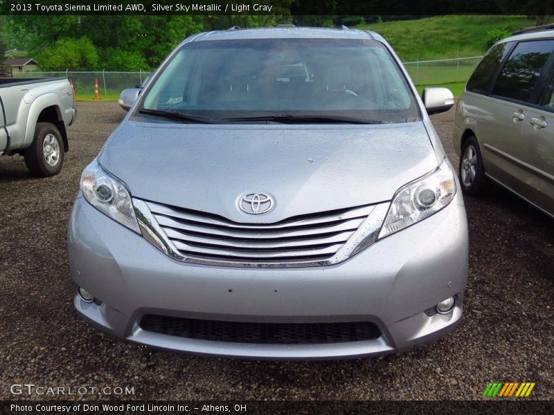 Silver Sky Metallic / Light Gray 2013 Toyota Sienna Limited AWD