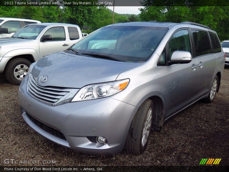 Silver Sky Metallic / Light Gray 2013 Toyota Sienna Limited AWD