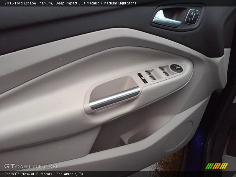 Deep Impact Blue Metallic / Medium Light Stone 2016 Ford Escape Titanium