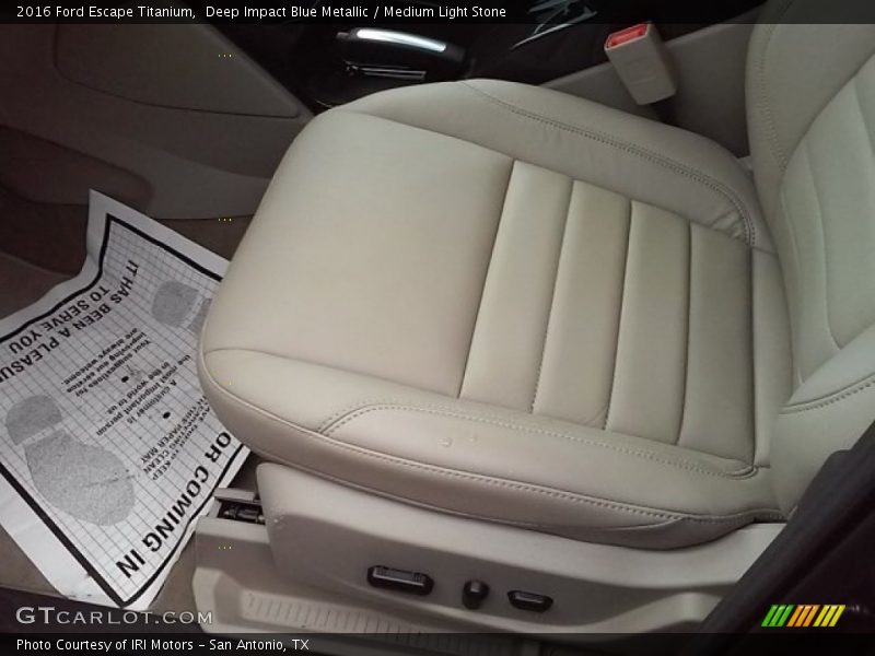 Deep Impact Blue Metallic / Medium Light Stone 2016 Ford Escape Titanium