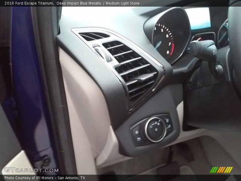 Deep Impact Blue Metallic / Medium Light Stone 2016 Ford Escape Titanium