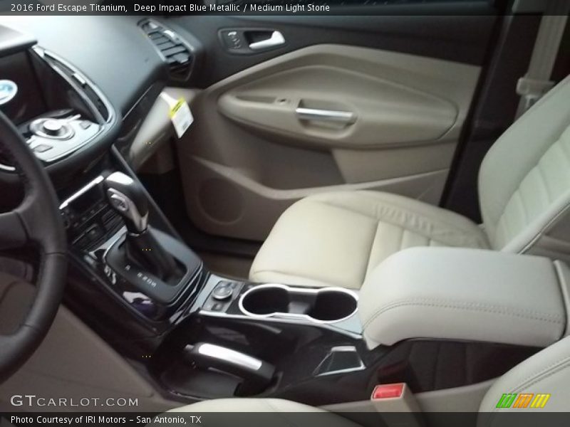 Deep Impact Blue Metallic / Medium Light Stone 2016 Ford Escape Titanium