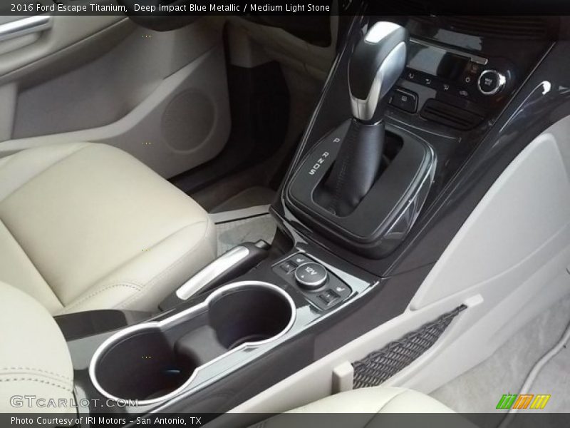 Deep Impact Blue Metallic / Medium Light Stone 2016 Ford Escape Titanium
