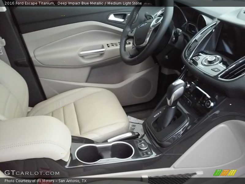 Deep Impact Blue Metallic / Medium Light Stone 2016 Ford Escape Titanium