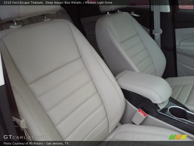 Deep Impact Blue Metallic / Medium Light Stone 2016 Ford Escape Titanium