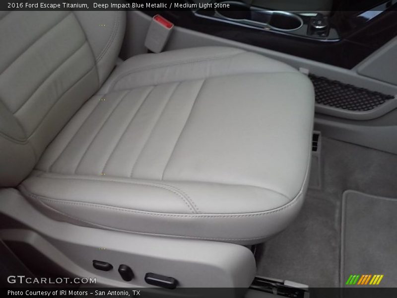 Deep Impact Blue Metallic / Medium Light Stone 2016 Ford Escape Titanium