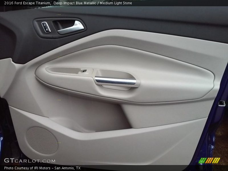Deep Impact Blue Metallic / Medium Light Stone 2016 Ford Escape Titanium