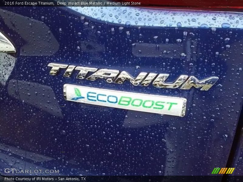 Deep Impact Blue Metallic / Medium Light Stone 2016 Ford Escape Titanium