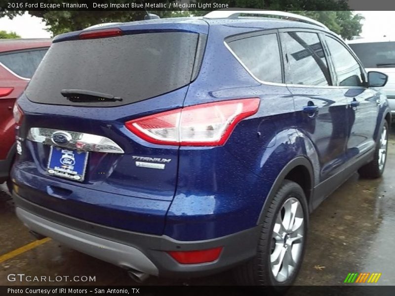 Deep Impact Blue Metallic / Medium Light Stone 2016 Ford Escape Titanium