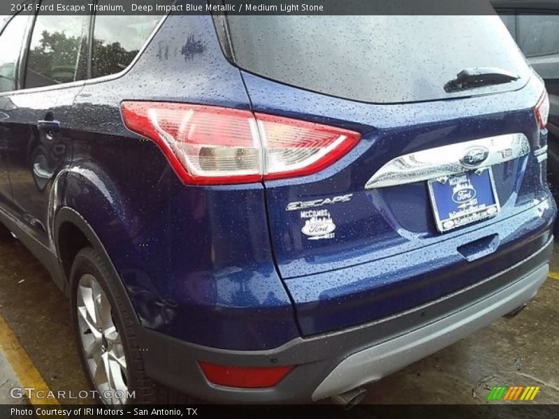 Deep Impact Blue Metallic / Medium Light Stone 2016 Ford Escape Titanium