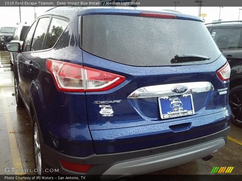 Deep Impact Blue Metallic / Medium Light Stone 2016 Ford Escape Titanium