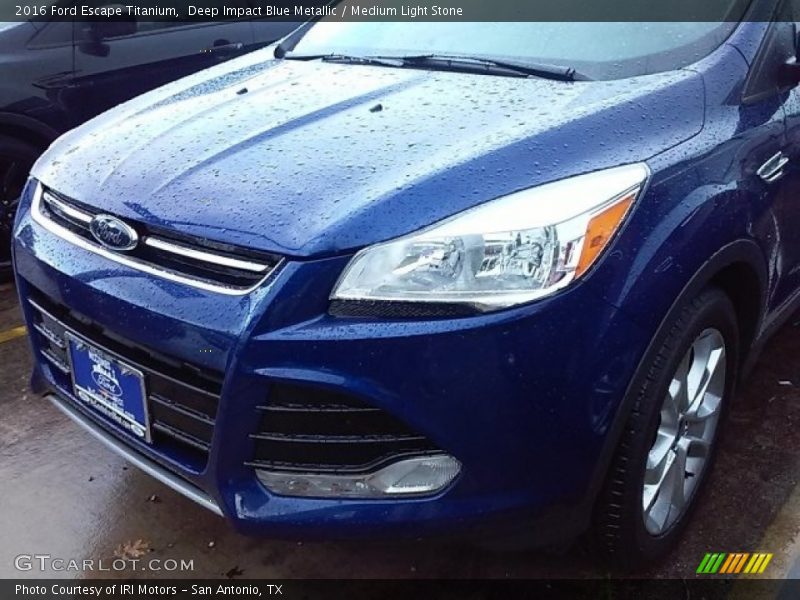 Deep Impact Blue Metallic / Medium Light Stone 2016 Ford Escape Titanium
