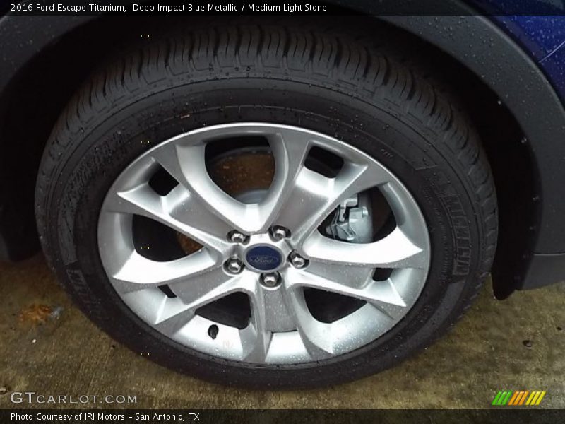 Deep Impact Blue Metallic / Medium Light Stone 2016 Ford Escape Titanium