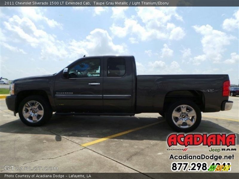 Taupe Gray Metallic / Light Titanium/Ebony 2011 Chevrolet Silverado 1500 LT Extended Cab