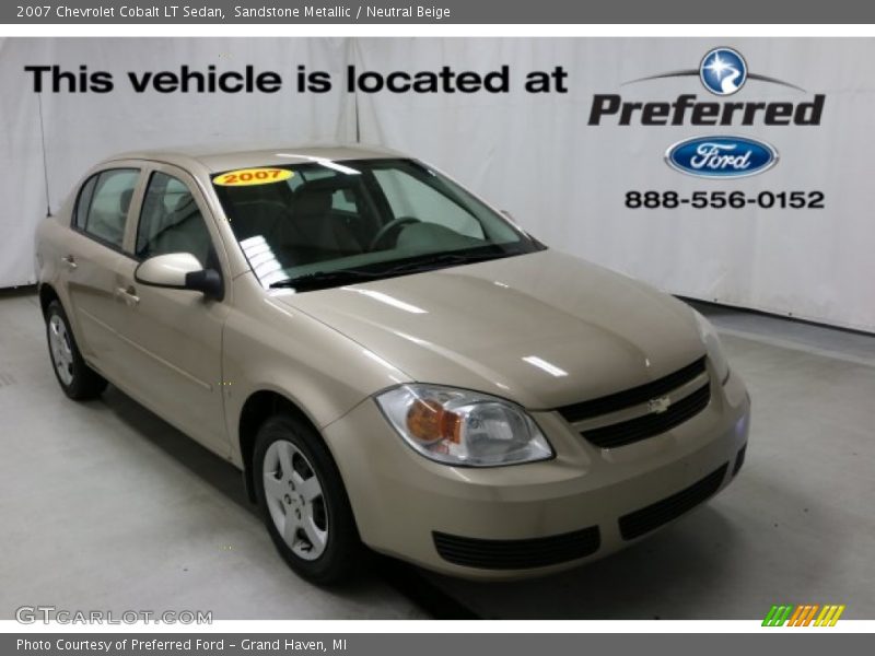 Sandstone Metallic / Neutral Beige 2007 Chevrolet Cobalt LT Sedan