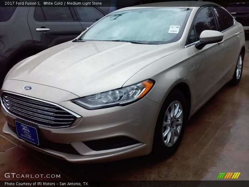 White Gold / Medium Light Stone 2017 Ford Fusion S