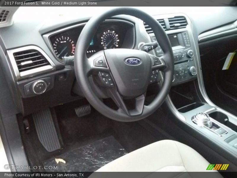 White Gold / Medium Light Stone 2017 Ford Fusion S