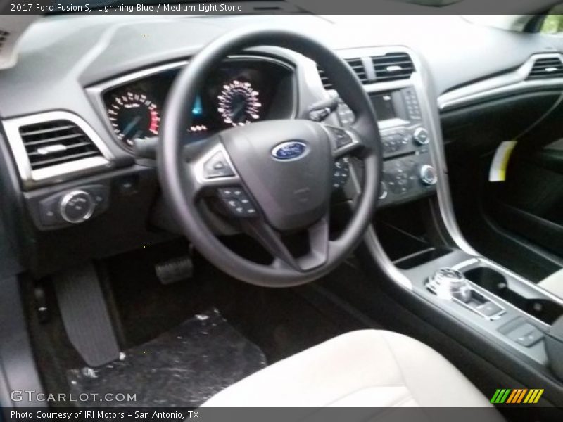 Lightning Blue / Medium Light Stone 2017 Ford Fusion S