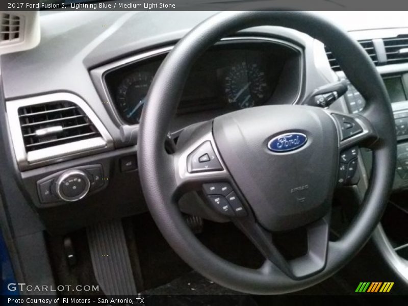Lightning Blue / Medium Light Stone 2017 Ford Fusion S